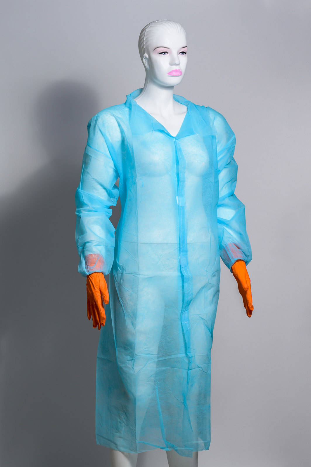 Plášť - modrý, veľkosť XXL so suchým zipsom (1ks)